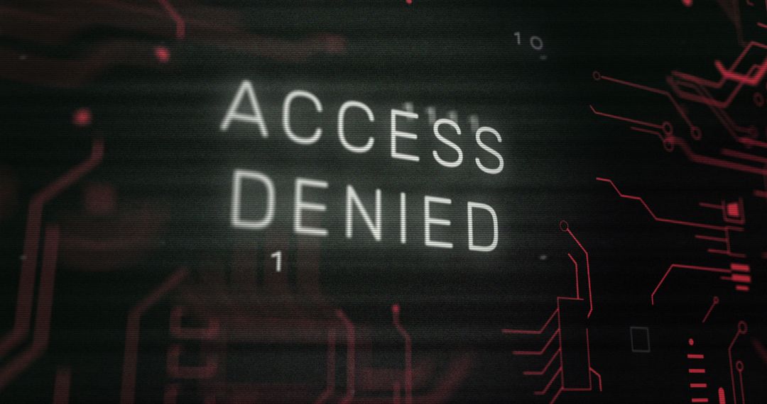 Access Denied Error with Computer Circuit Board Background