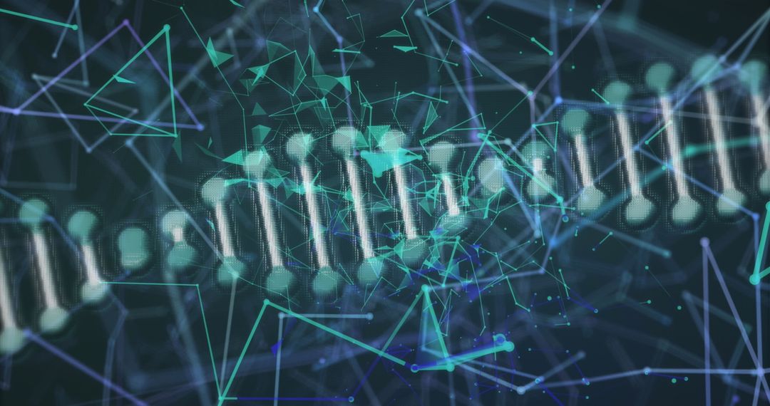 Futuristic DNA and Digital Network Integration Concept