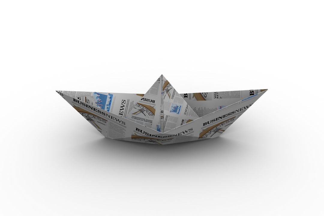 Transparent Paper Boat Made from Newsprint And Transparent Background - Download Free Stock Images Pikwizard.com