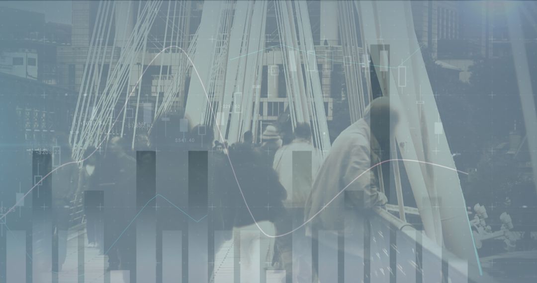 Business Professionals Analyzing Data on Bridge