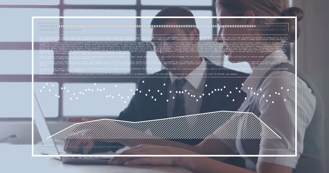 Business People Analyzing Data Charts on Laptop in Office Setting