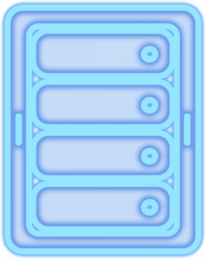 Transparent Vector Server Icon Illustration in Blue Tones