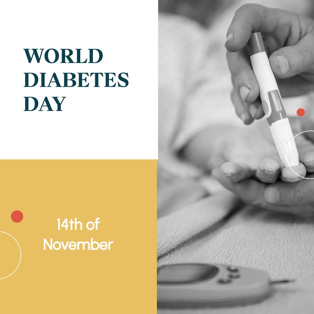 World Diabetes Day Awareness Concept with Insulin Pen