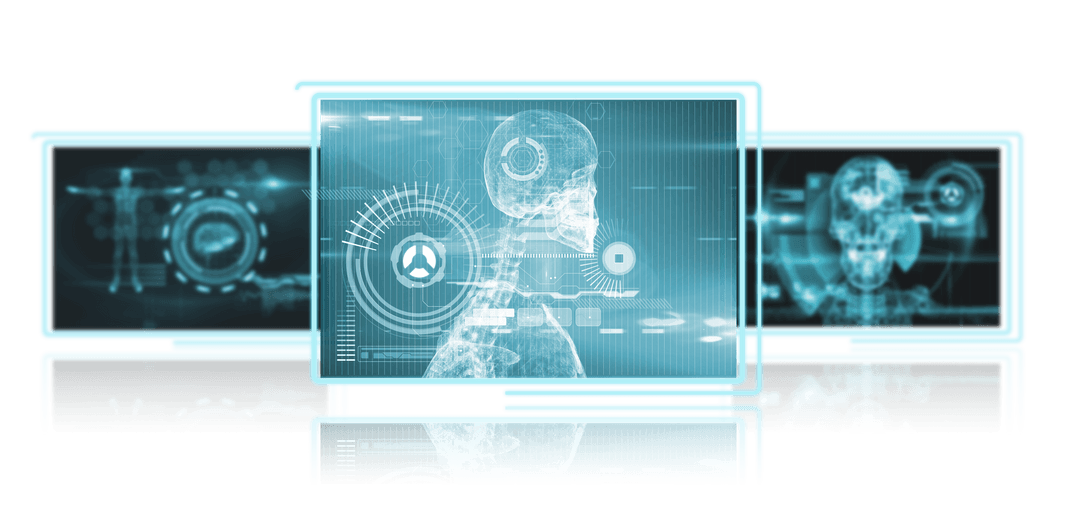 Transparent Neural Network Blue Interface Corridor Technology