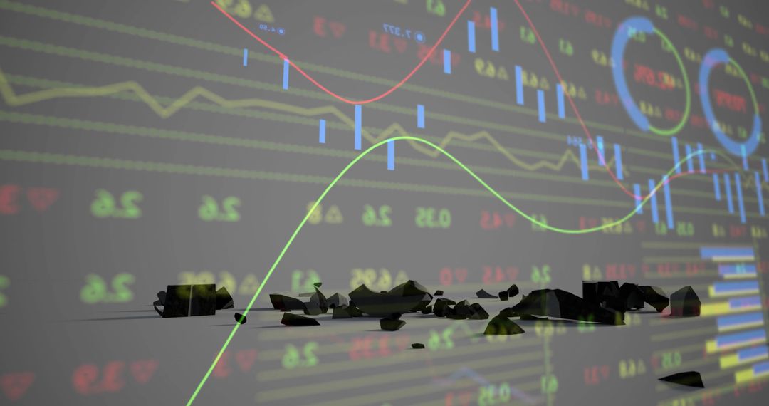 Dynamic Financial Chart Overlay with Rock Fragments for Analytical Design