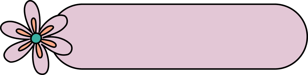 Transparent Pink Flower Decorative Banner for Branding