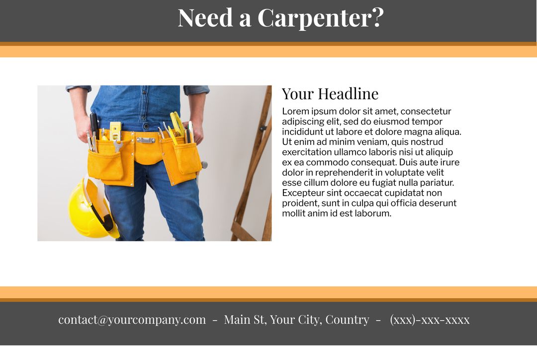 Carpenter Tool Belt Illustration for Skilled Craftsmanship
