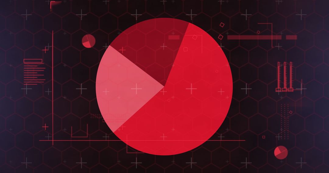 Red Abstract Financial Data Grid and Analysis Visual