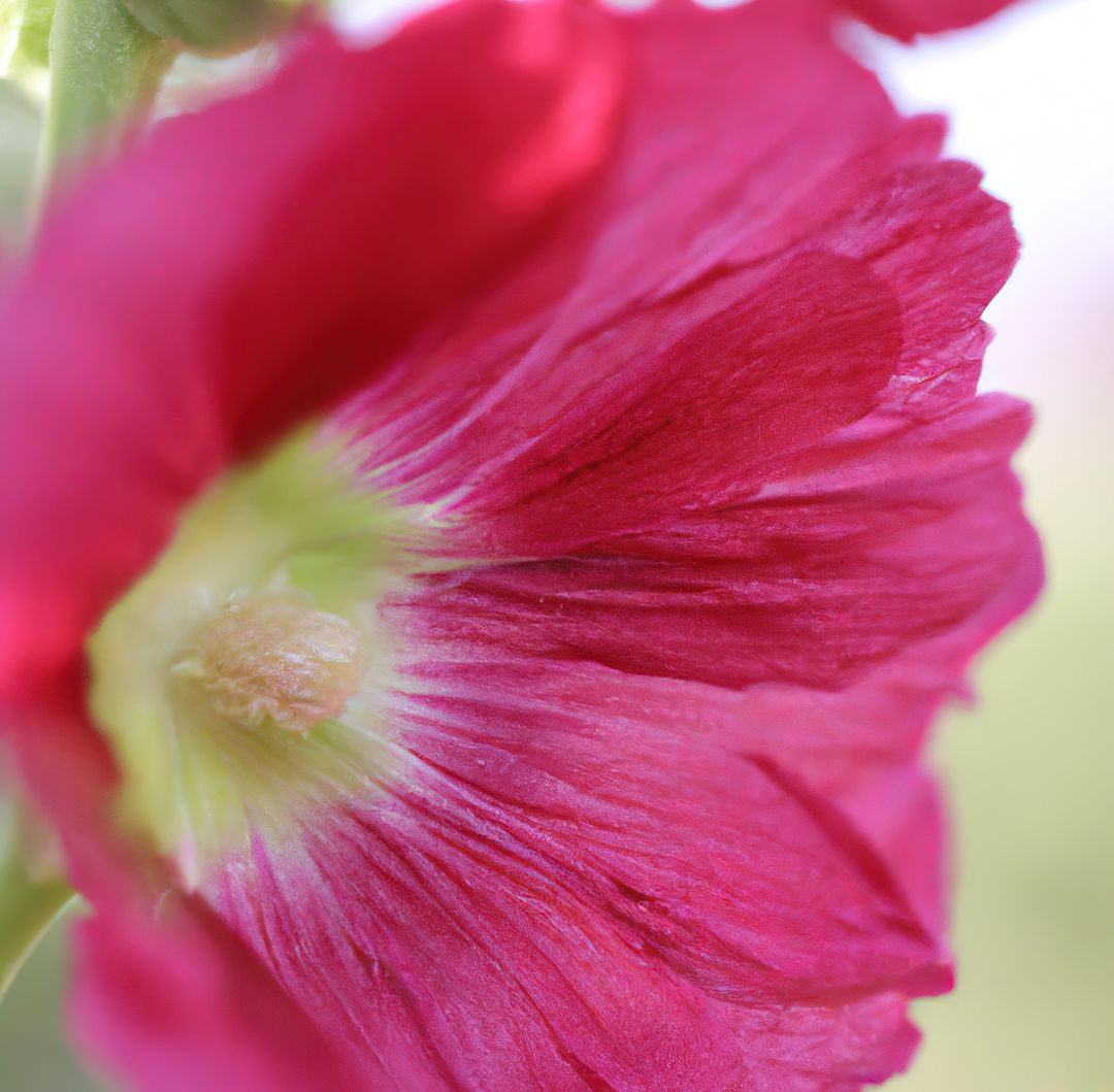 Close up of pink hollyhock flowers over blurred background created using generative ai technology - Free Images, Stock Photos and Pictures on Pikwizard.com