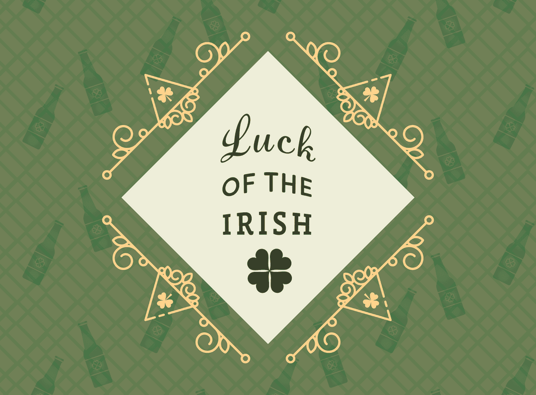 Transparent Irish Luck Design with Shamrock Motif Fora