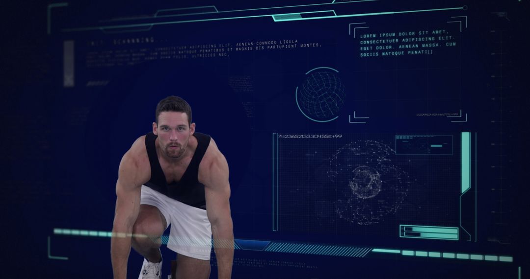 Athletic Runner with Data Visualization and Digital Interaction