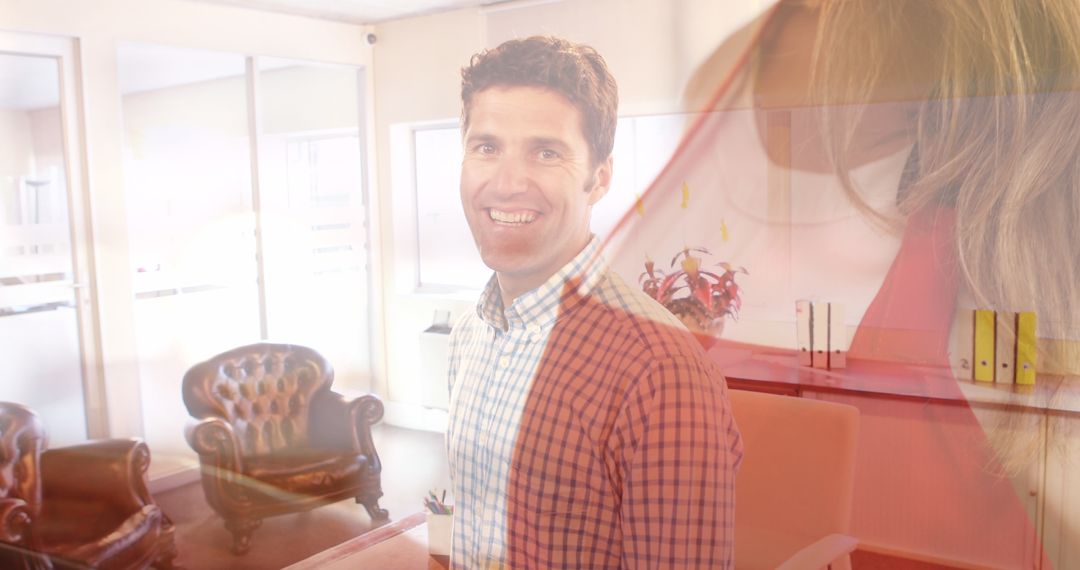 Professional Man in Contemporary Office Environment