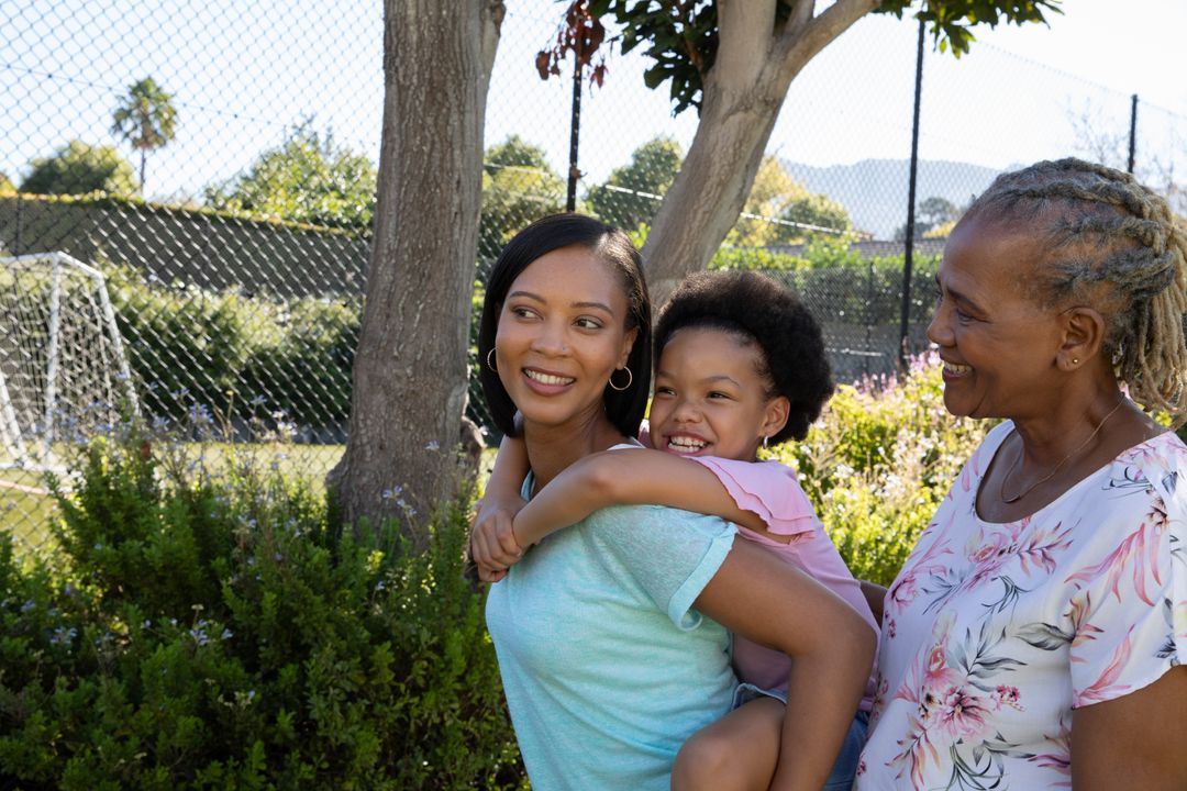Multigenerational Family Bonding in Sunny Park Setting