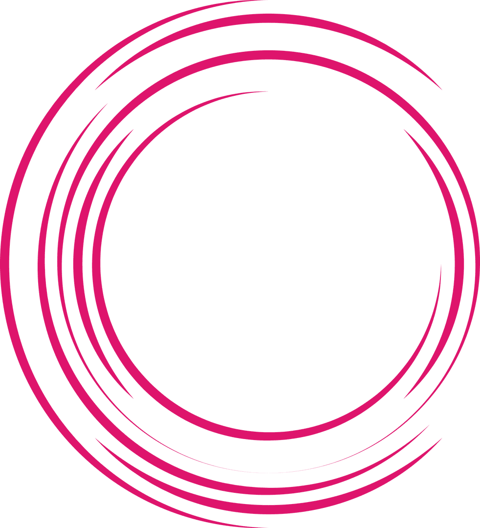 Abstract Pink Circles with Copy Space on Transparent Background