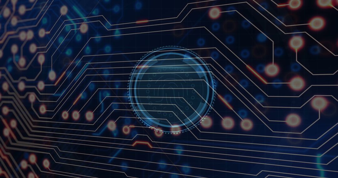 Futuristic Digital Network with Data Communication Patterns