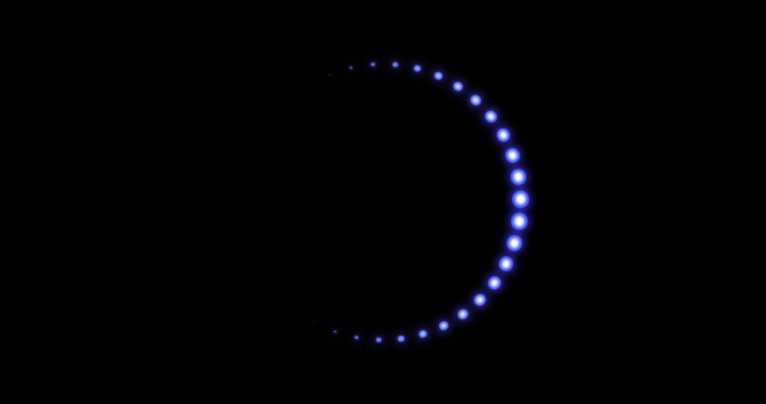 Glowing Purple Circle with Dots Over Dark Background