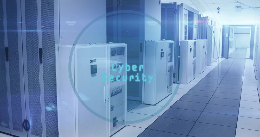 Cybersecurity and Data Processing in Modern Server Room