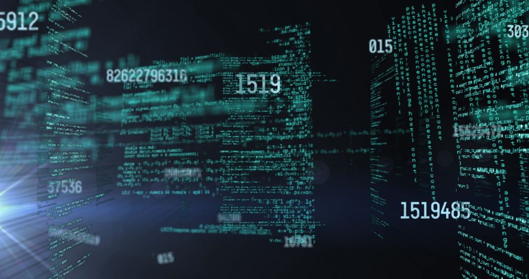 digital data streaming with numerical codes - Free Images, Stock Photos and Pictures on Pikwizard.com