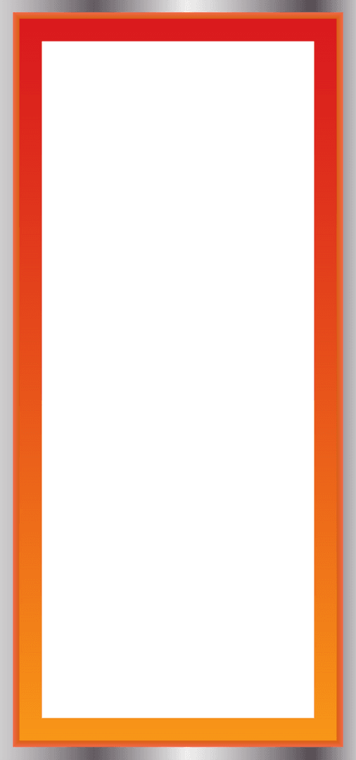 Colorful Red Orange Gradient Frame on Transparent Background