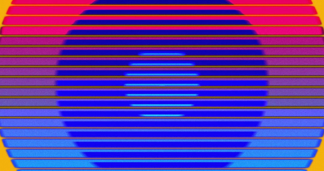 Vibrant Colorful Circle Lines Light Trails in Motion