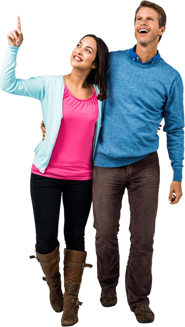 Transparent Couple in Love Enjoying Moment