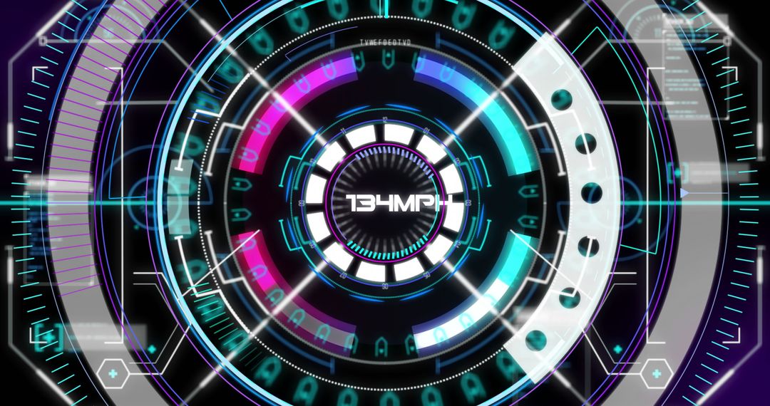 Futuristic Digital Interface with Circular Data Visualizing Technology - Free Images, Stock Photos and Pictures on Pikwizard.com