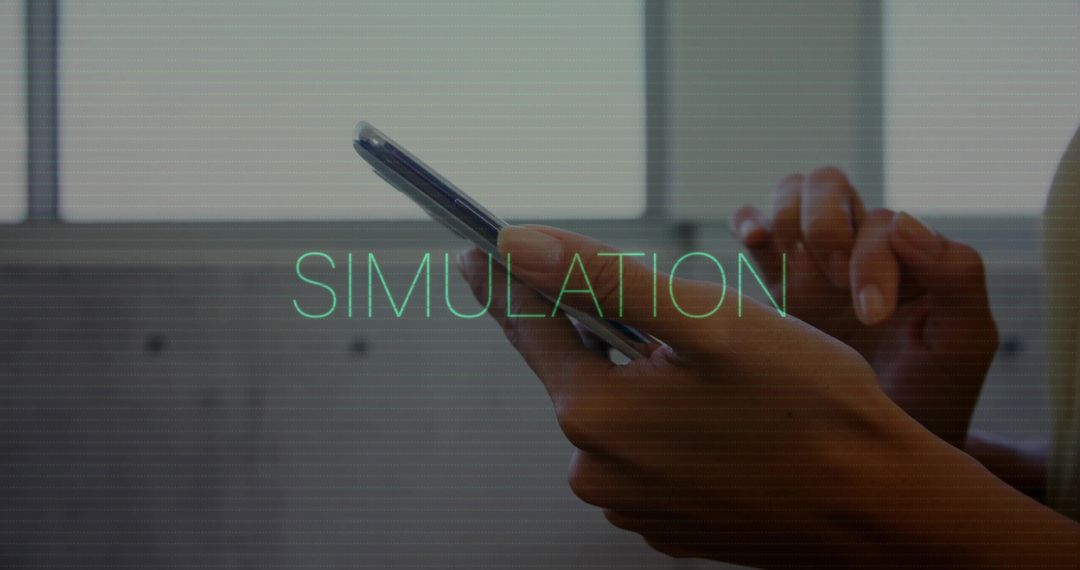 Digital Interaction Showing Simulation Technology Concept