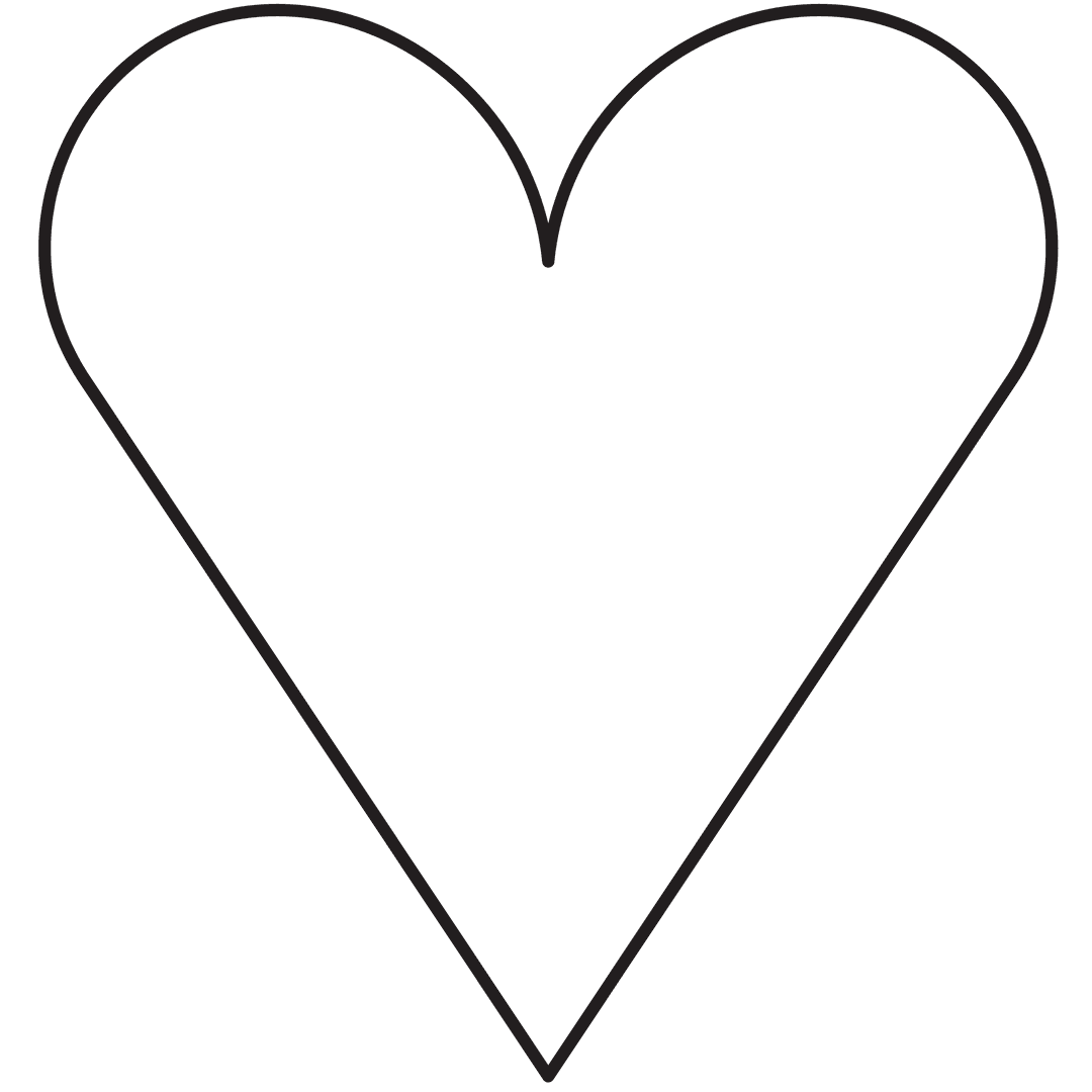 Transparent Outline Heart Design for Love Themes