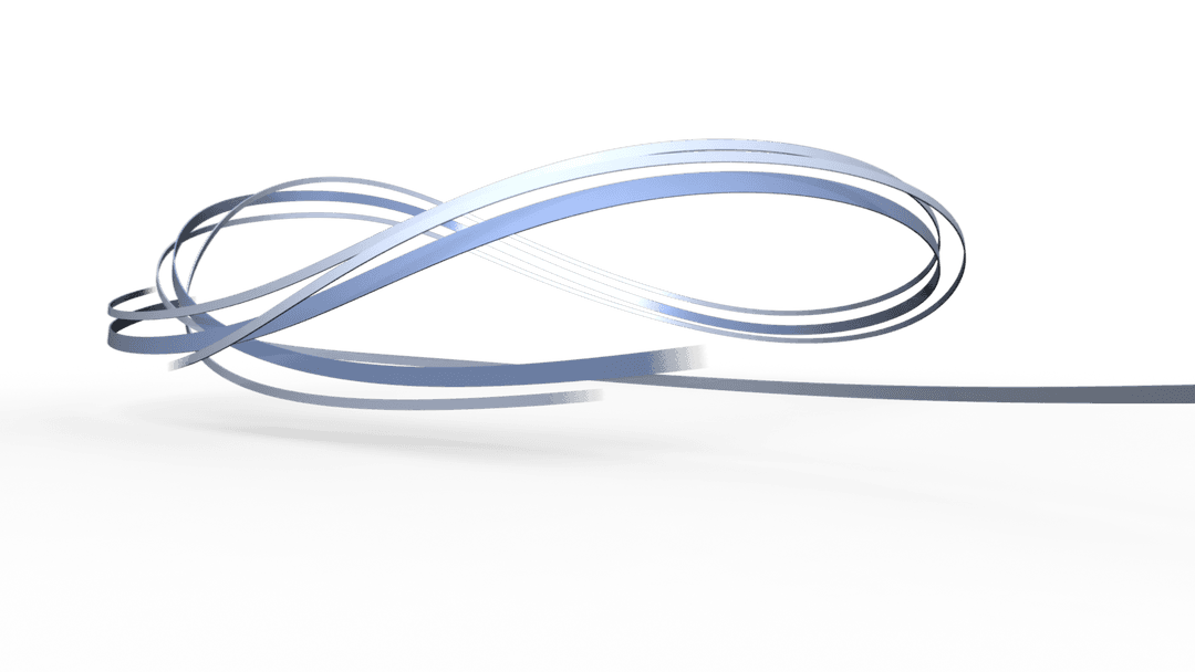 Twisted Ribbon on Transparent Background for Design and Celebration