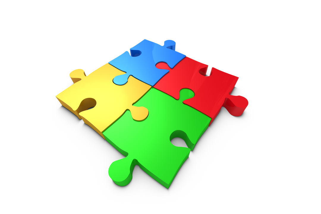 Colorful Puzzle Pieces Symbolizing Connection on Transparent Background - Download Free Stock Images Pikwizard.com