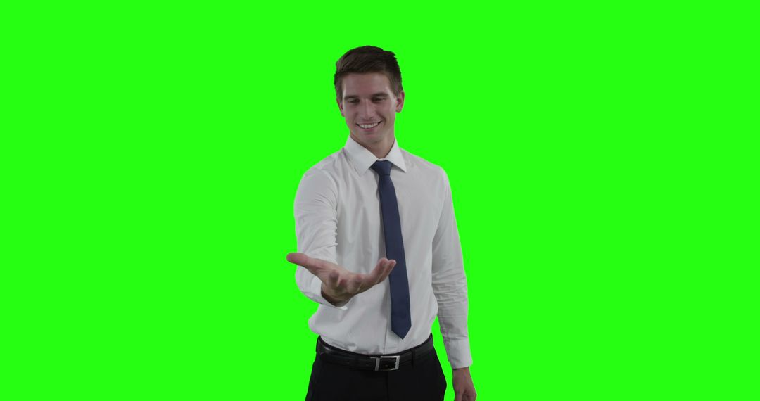 Smiling Businessman Offering Handshake on Green Screen Background - Free Images, Stock Photos and Pictures on Pikwizard.com