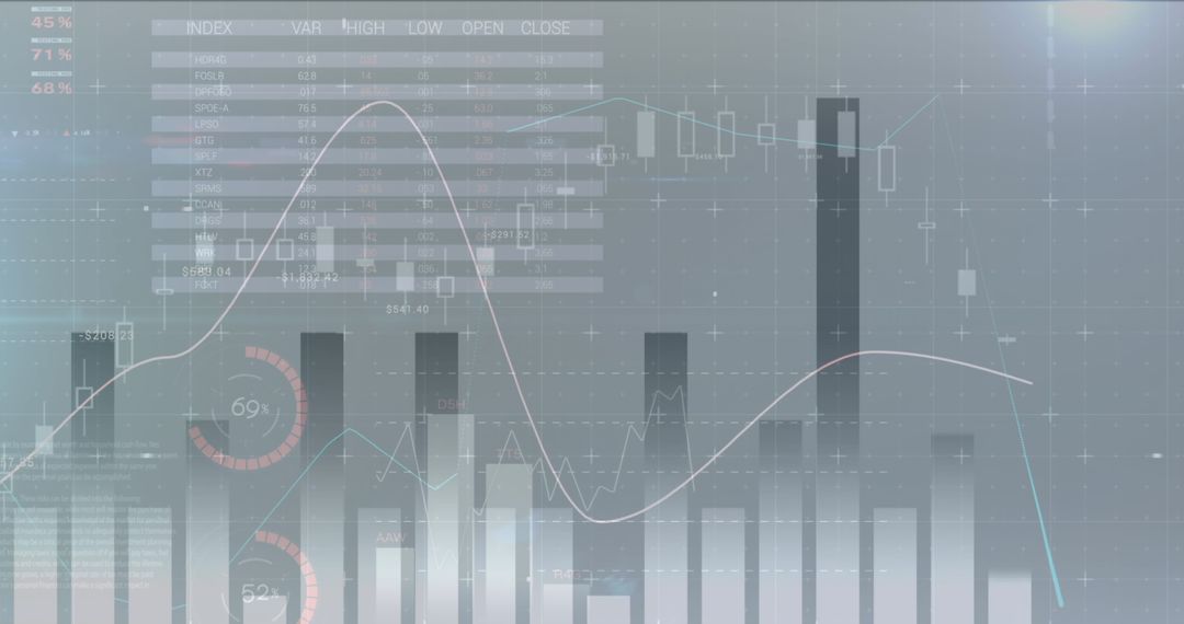 Abstract Digital Interface Analyzing Global Financial Data