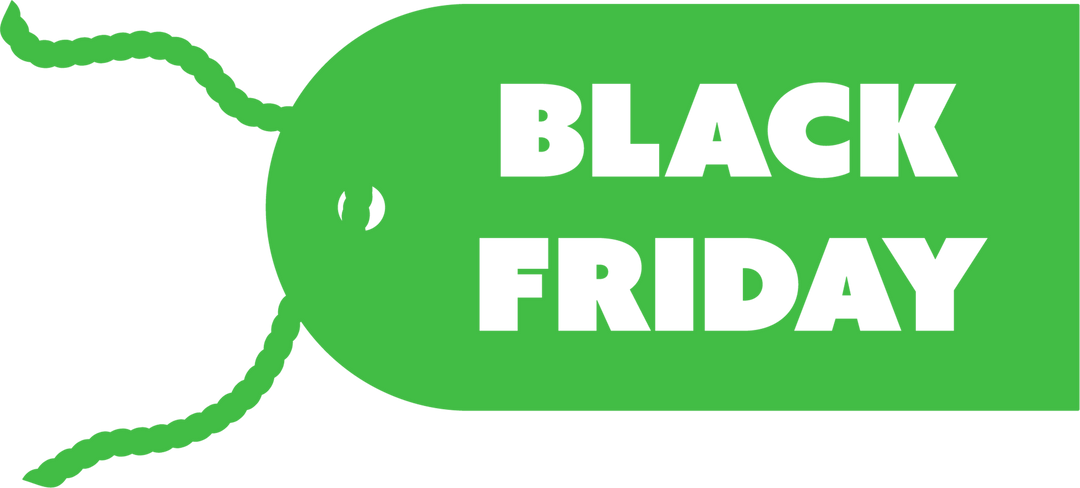 Green Label with Black Friday Text on Transparent Background - Download Free Stock Images Pikwizard.com