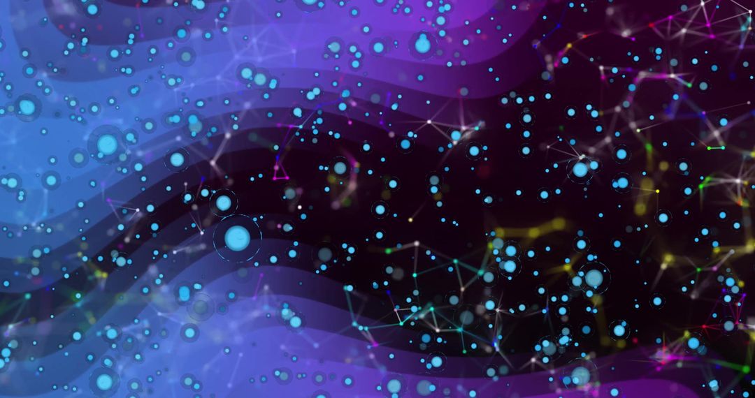 Abstract Glowing Trails and Spots in Cosmic Design