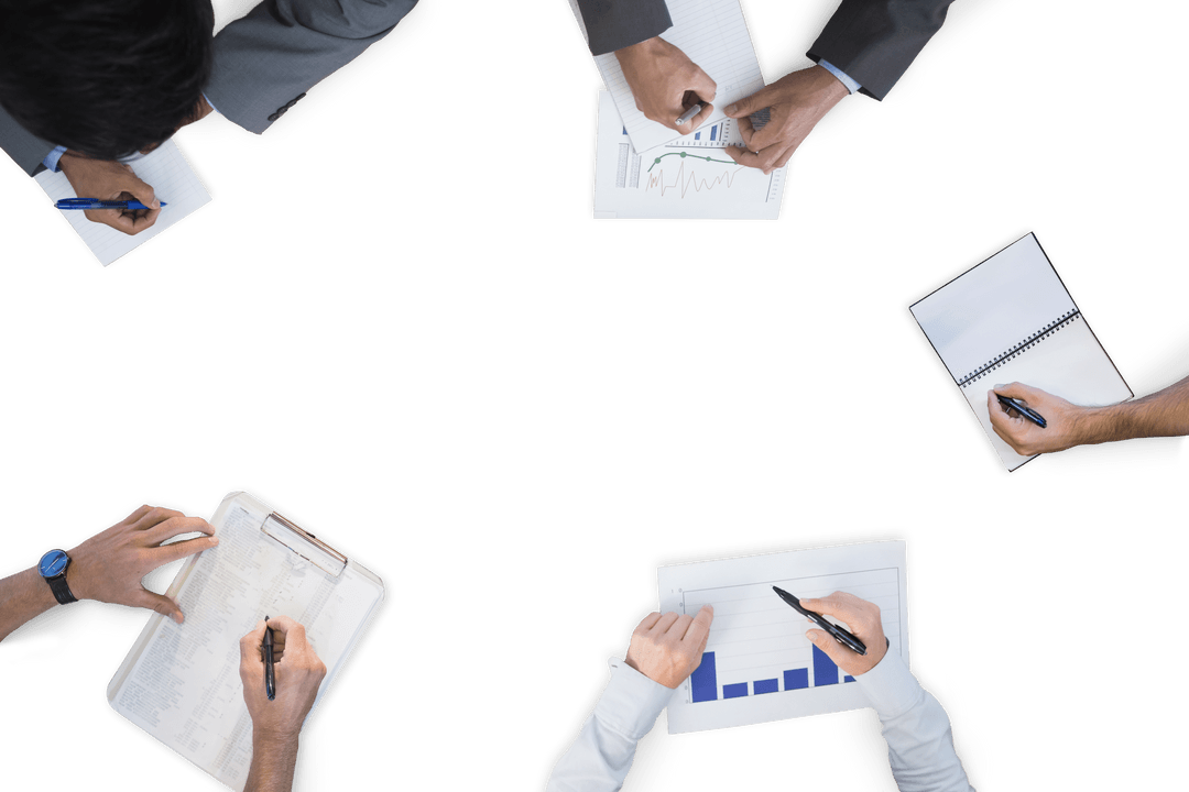 Transparent Meeting Tables Business Collaboration Concept