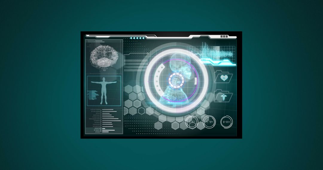 Futuristic Medical Data Analysis Digital Interface