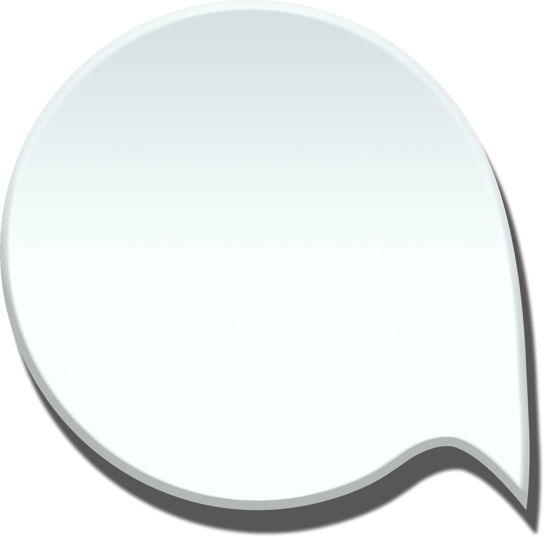 Minimalistic Speech Bubble Illustration on Transparent Background