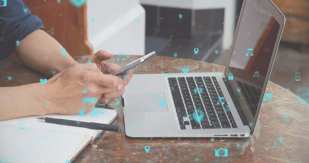 Conceptual Image of Data Networks and Digital Communication