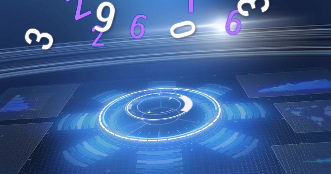 Digital Data Processing and Financial Analysis Animation