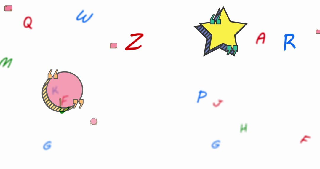 Colorful Letters Alphabet Background Design