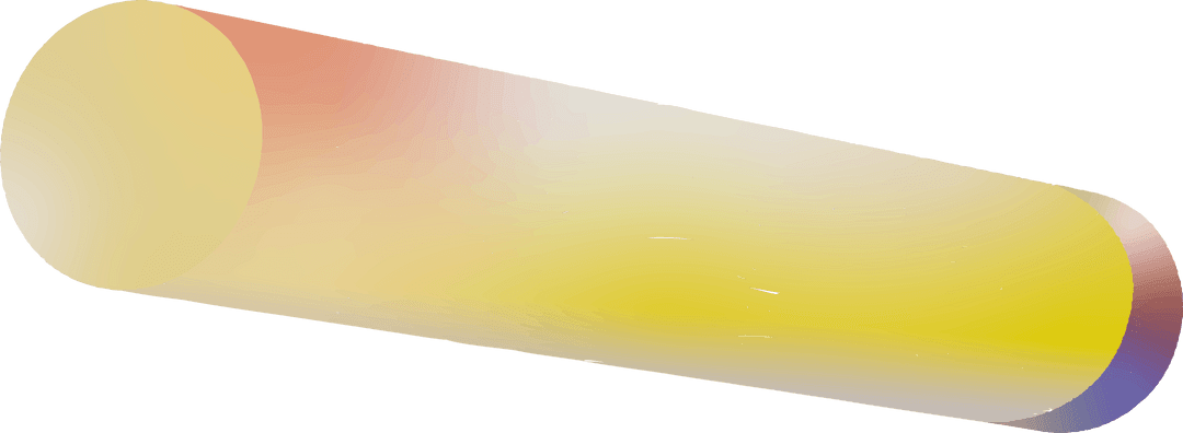 Abstract Pill-Shaped Gradient with Warm Color Transitions on Transparent Background