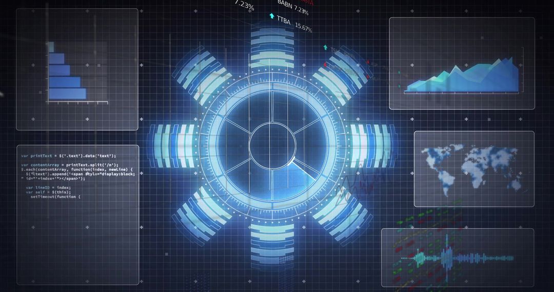 high-tech digital interface with global data connectivity - Free Images, Stock Photos and Pictures on Pikwizard.com