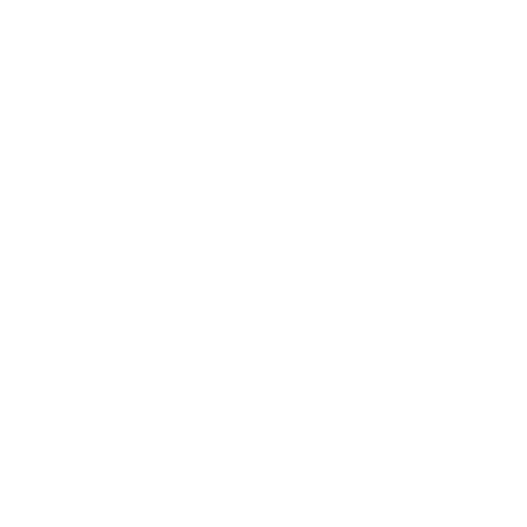 Minimalist White Drill Icon on Transparent Background