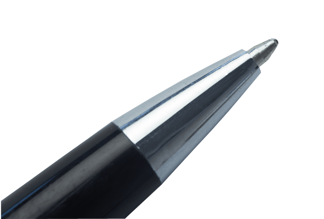 Digital Illustration of Pen Close Up on Transparent Background