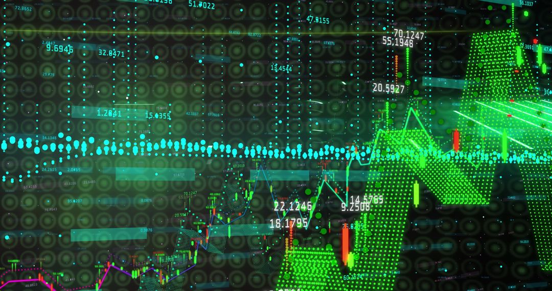 Digital Composite of Football Field and Data Visualization Charts