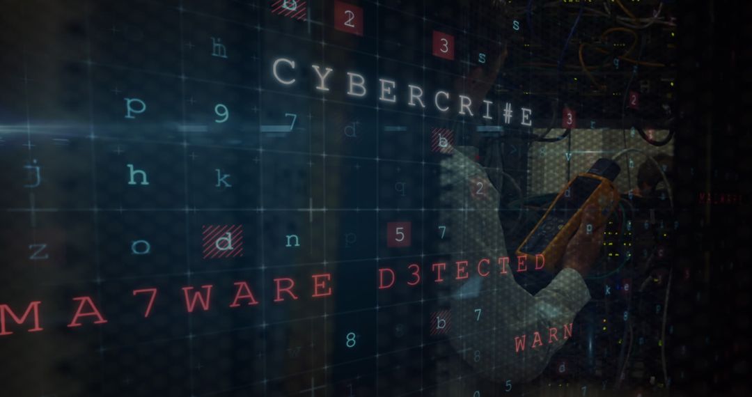 Cybercrime Detection Concept with Overlay Text