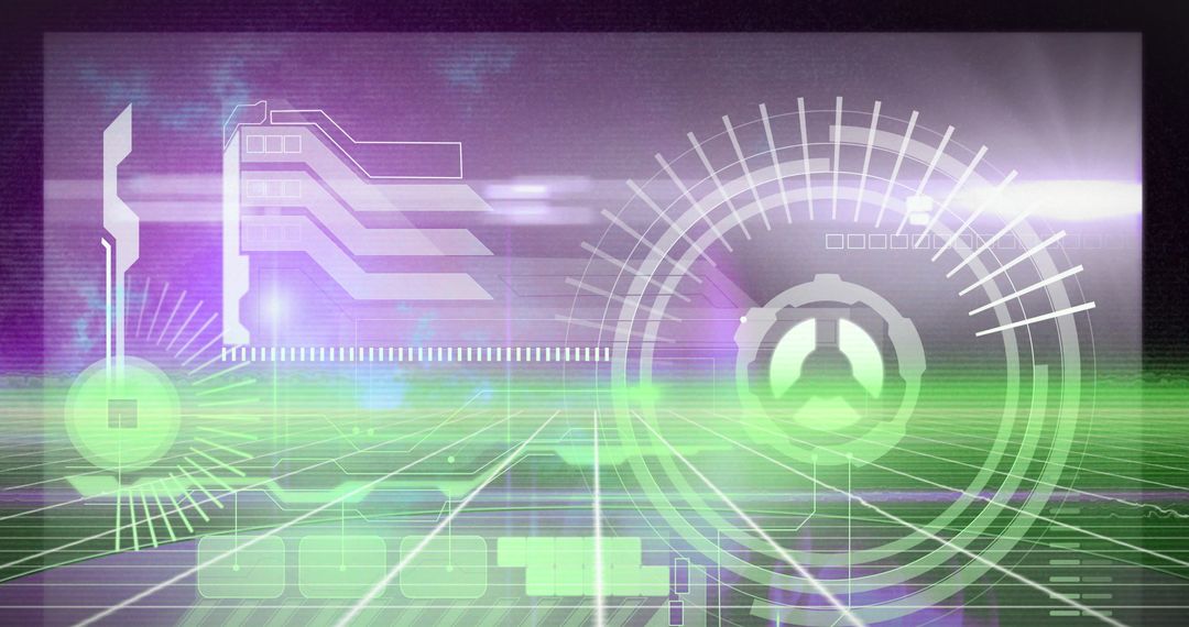 Futuristic Digital Interface with Abstract Data