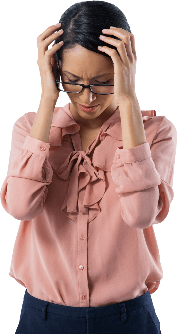 Transparent Stressed Executive Managing Deadlines