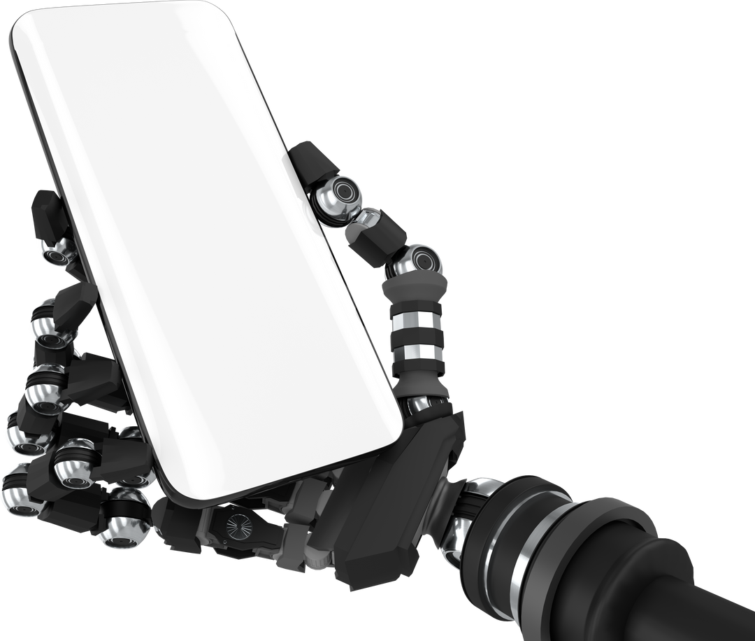 Robotic Hand Holding Smartphone Vector on Transparent Background - Download Free Stock Images Pikwizard.com