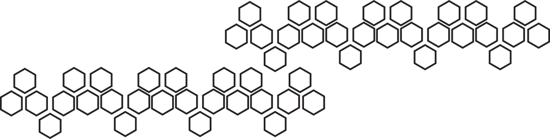 Abstract Black Hexagonal Shape on Transparent Background